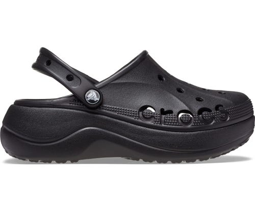 CROCS BAYA PLATFORM CLOGS BLACK