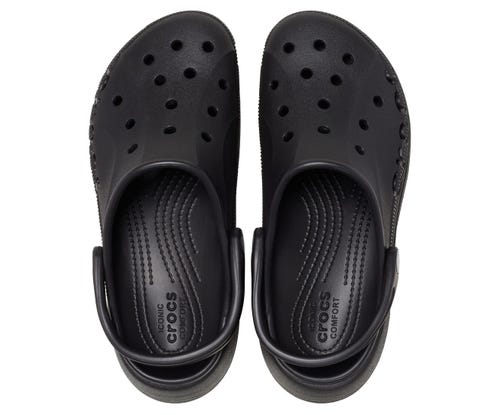 CROCS BAYA PLATFORM CLOGS BLACK