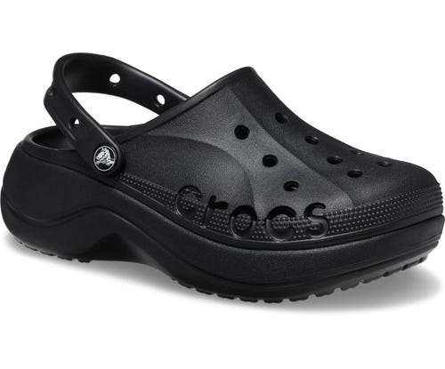 CROCS BAYA PLATFORM CLOGS BLACK