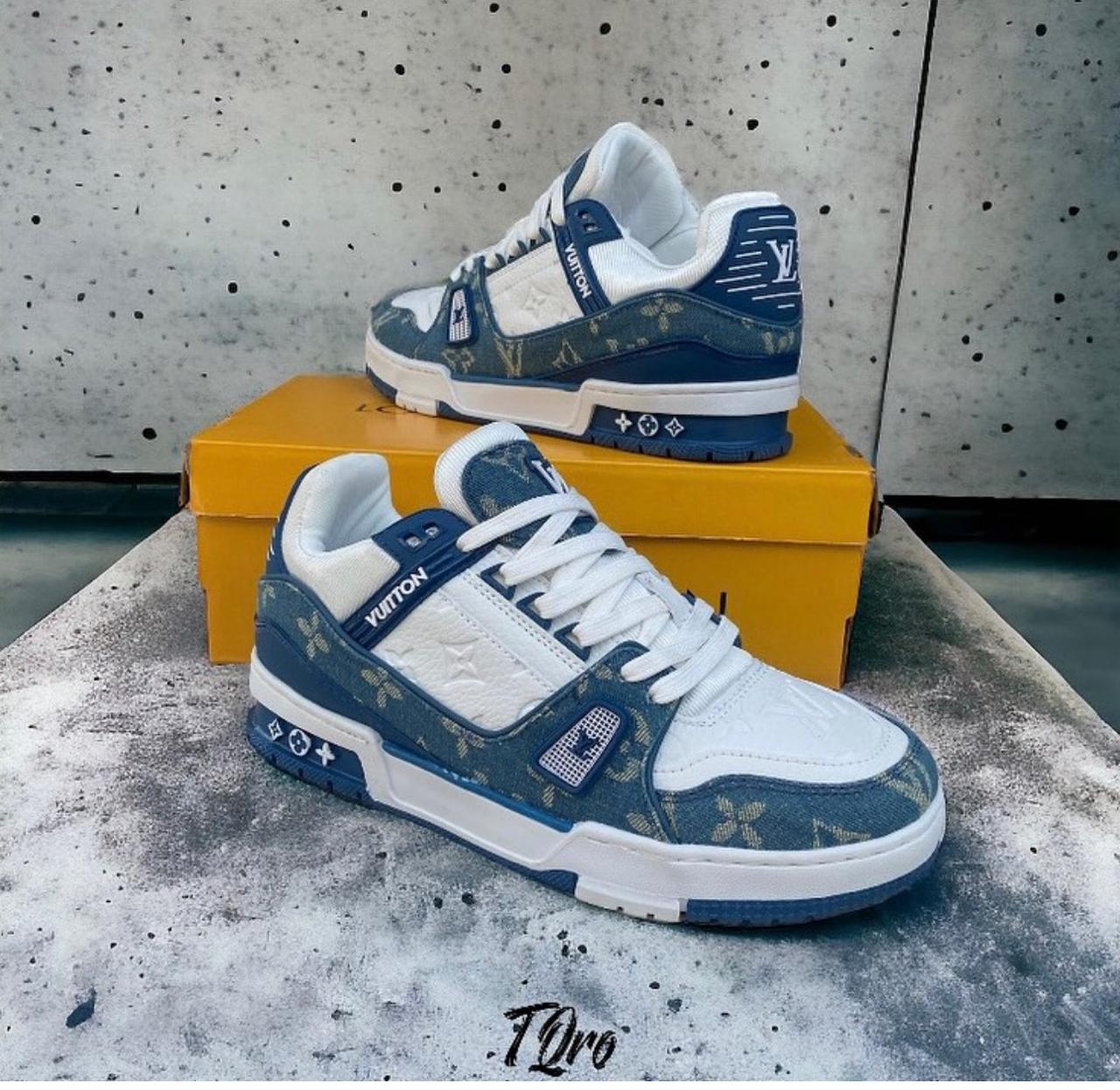 LV TRAINER SNEAKERS NAVY BLUE