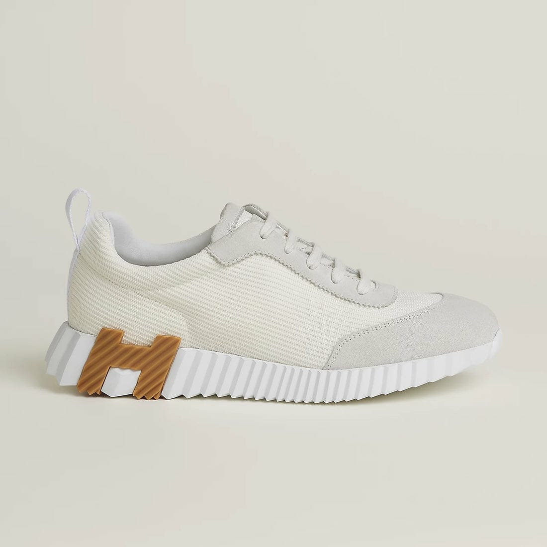 HERMES BOUNCING SEANKERS IN WHITE AND BEIGE