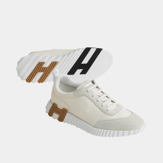 HERMES BOUNCING SEANKERS IN WHITE AND BEIGE