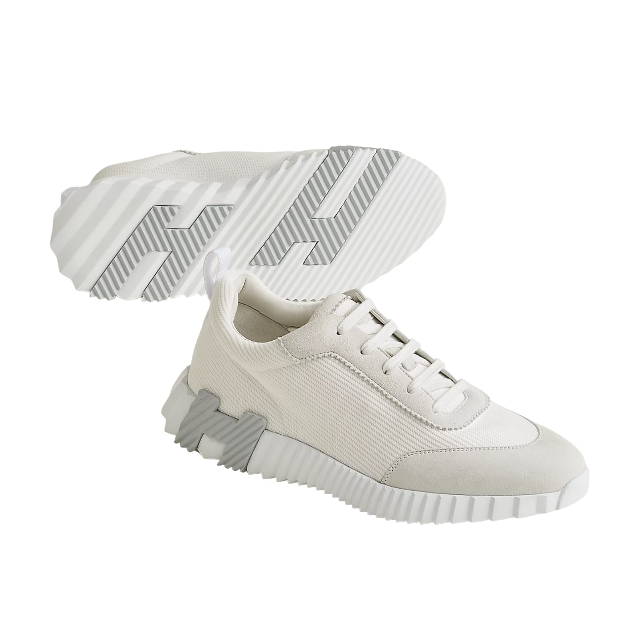 HERMES BOUNCING SNEAKERS IN WHITE GREY