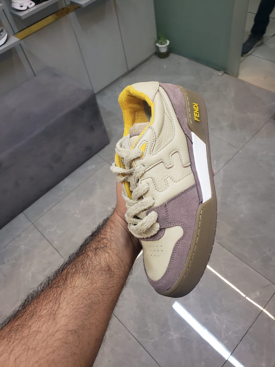 FENDI MATCH SNEAKER PURPLE BEIGE