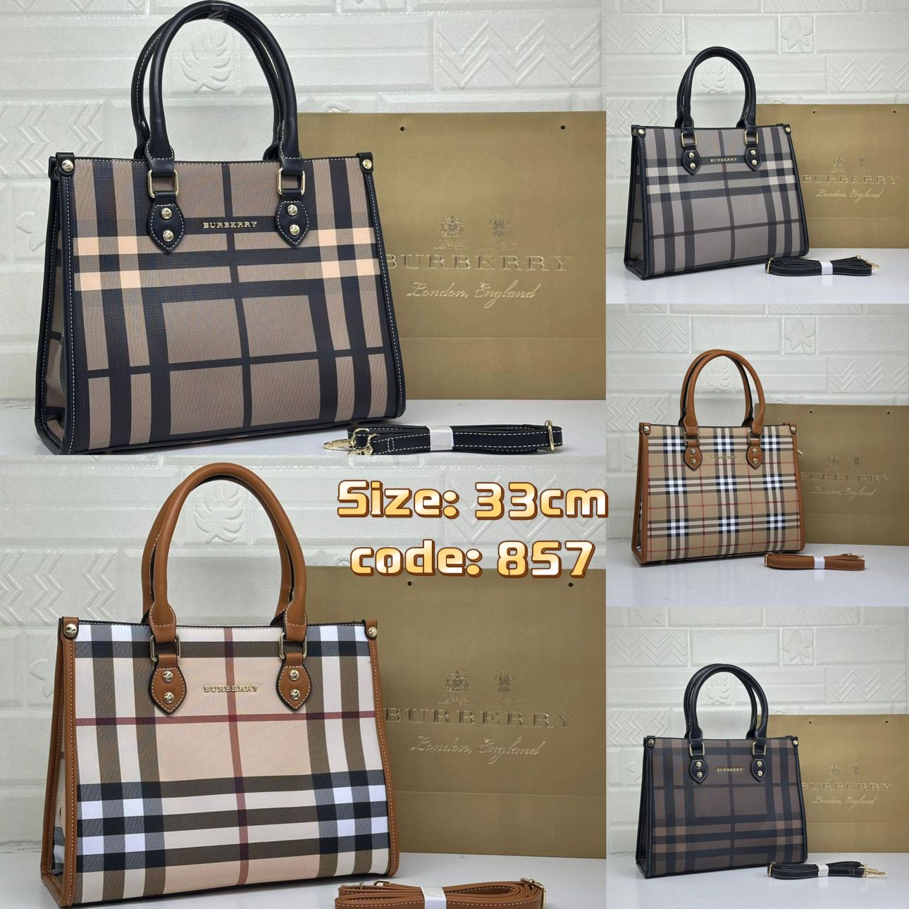 BURBERRY NOVA CHECK TOTE BAG