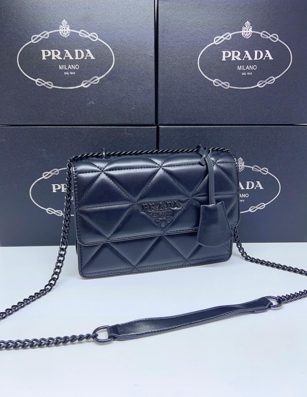 PRADA SPECTRUM NAPPA LEATHER SHOULDER BAG