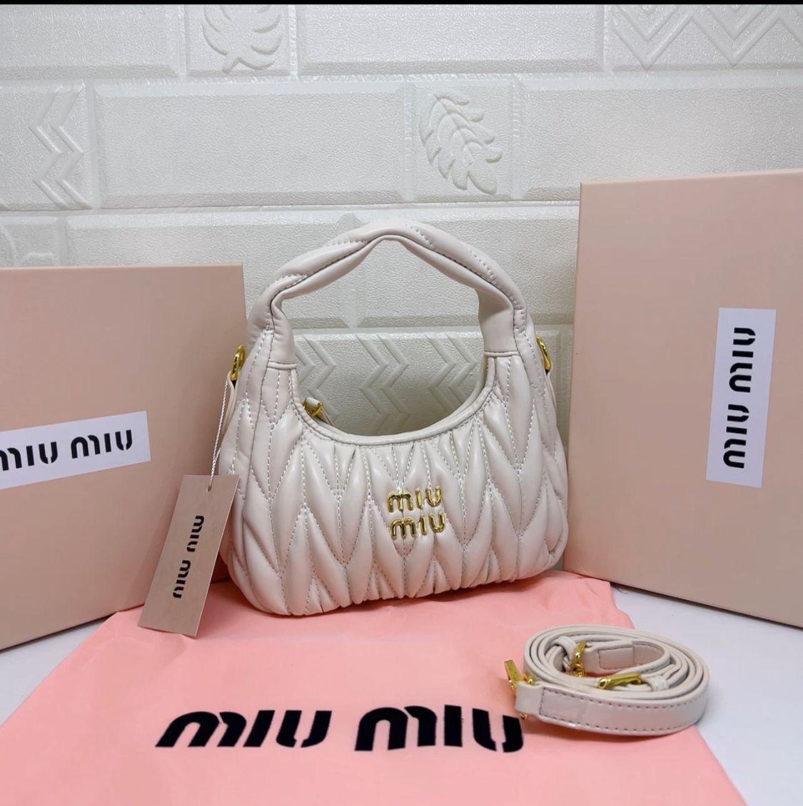 MIU MIU WANDER MATELASSE NAPPA HOBO MINI BAG