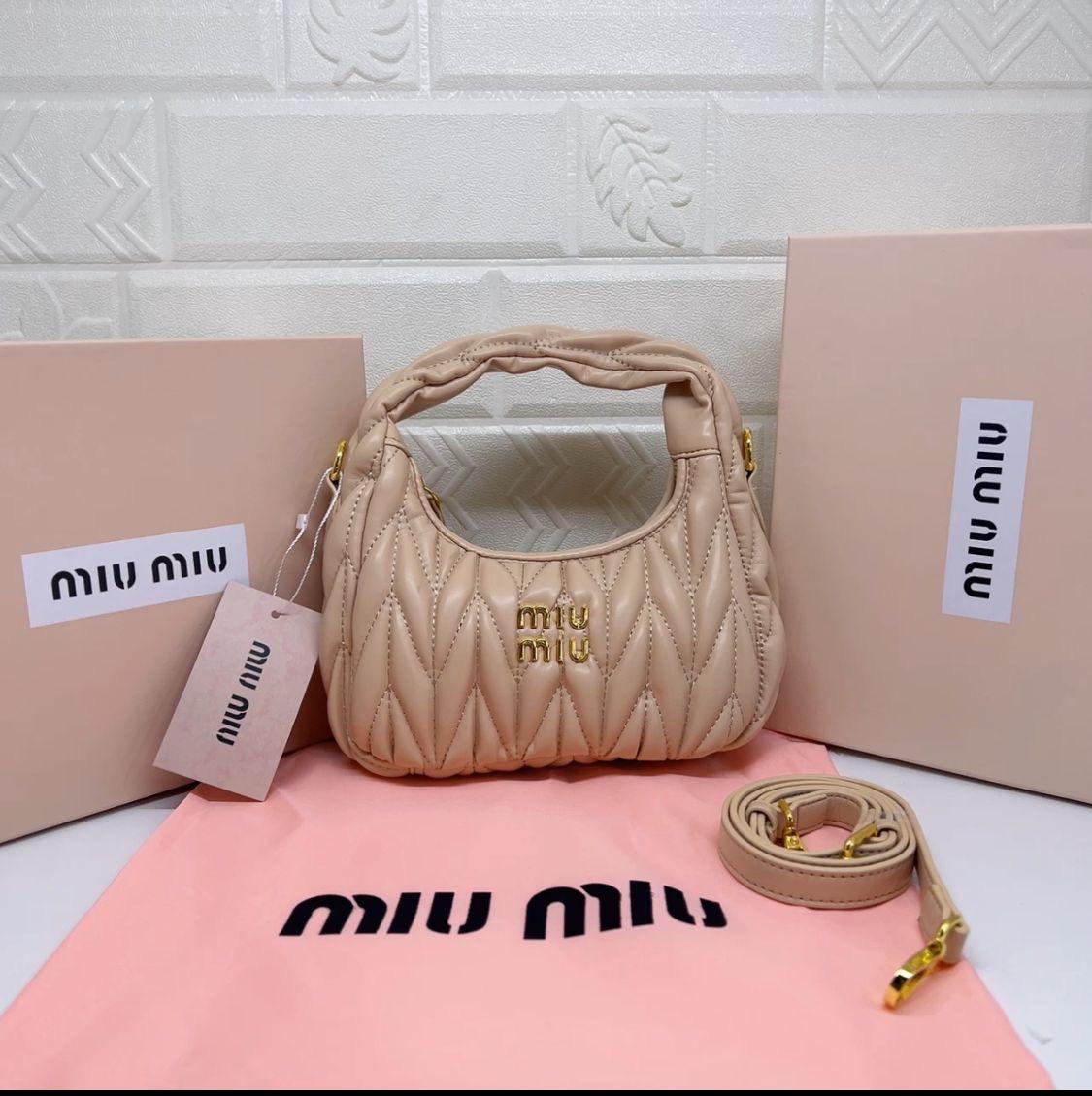 MIU MIU WANDER MATELASSE NAPPA HOBO MINI BAG