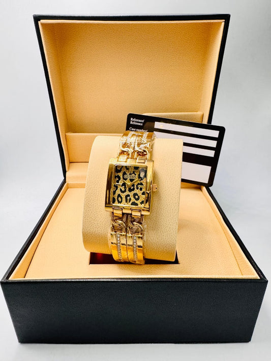 GUESS WOMEN'S GOLD TUNE ANALOG WATCH