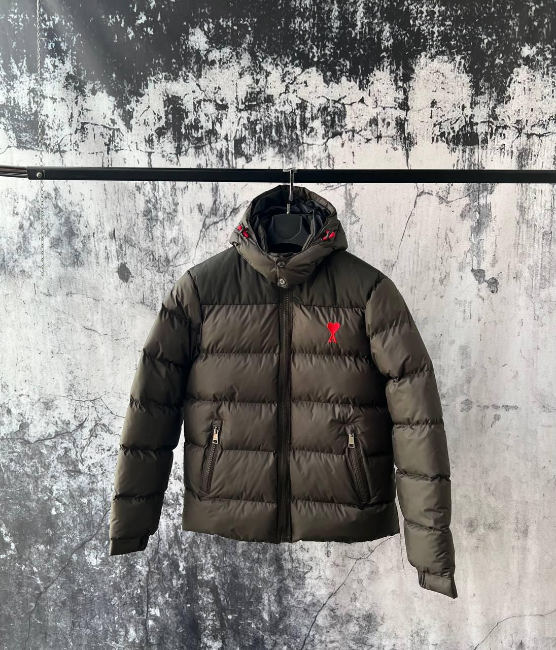 AMI ALEXANDRE MATTIUSSI HOODED PUFFER JACKET