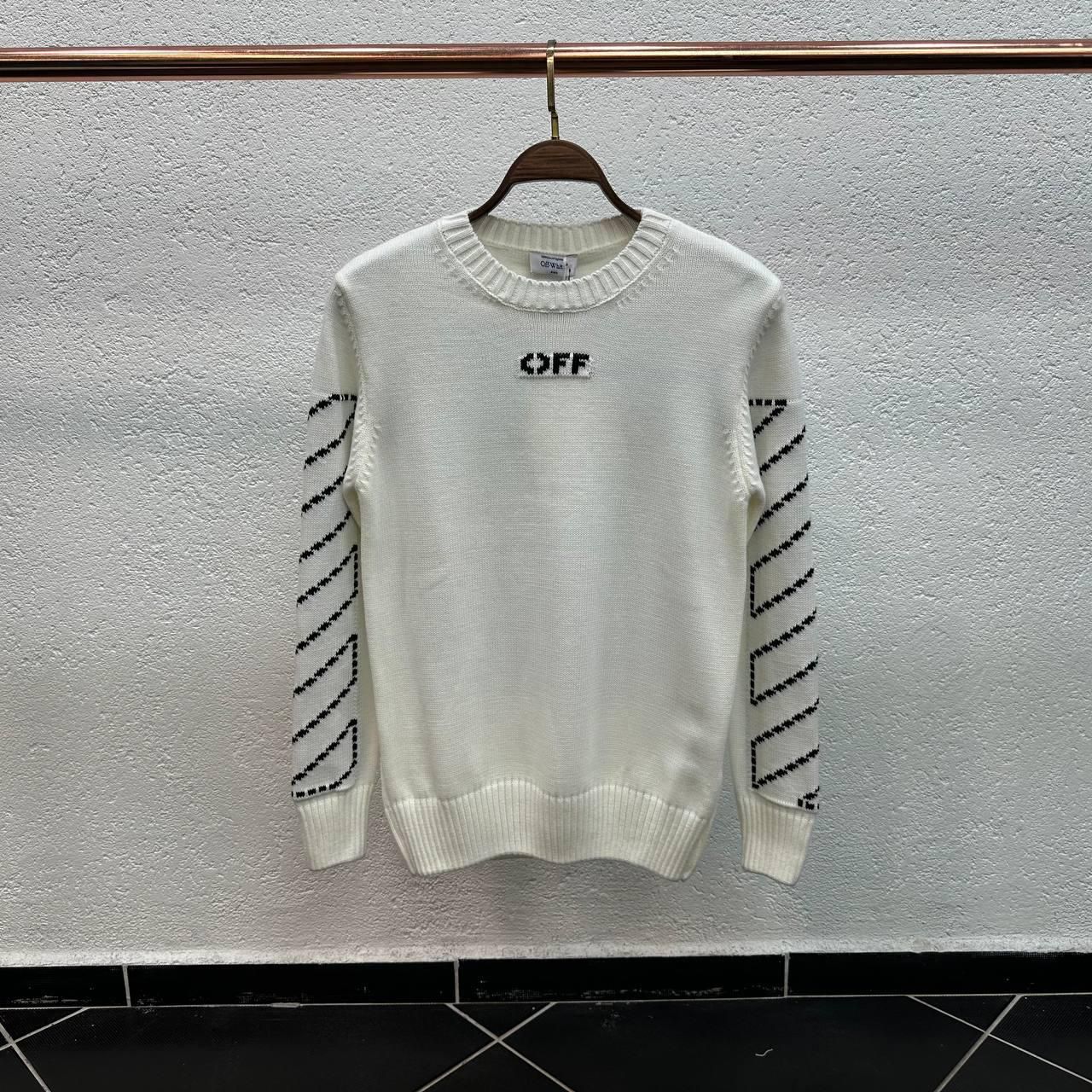 OFF-WHITE STITCHE ARROW DIAGS KNIT SWEATER