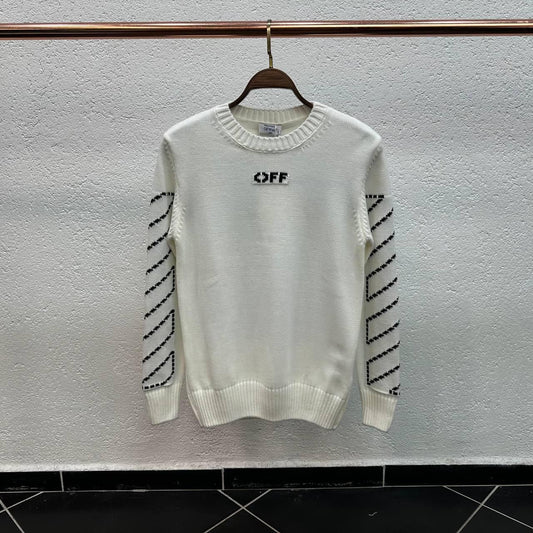 OFF-WHITE STITCHE ARROW DIAGS KNIT SWEATER