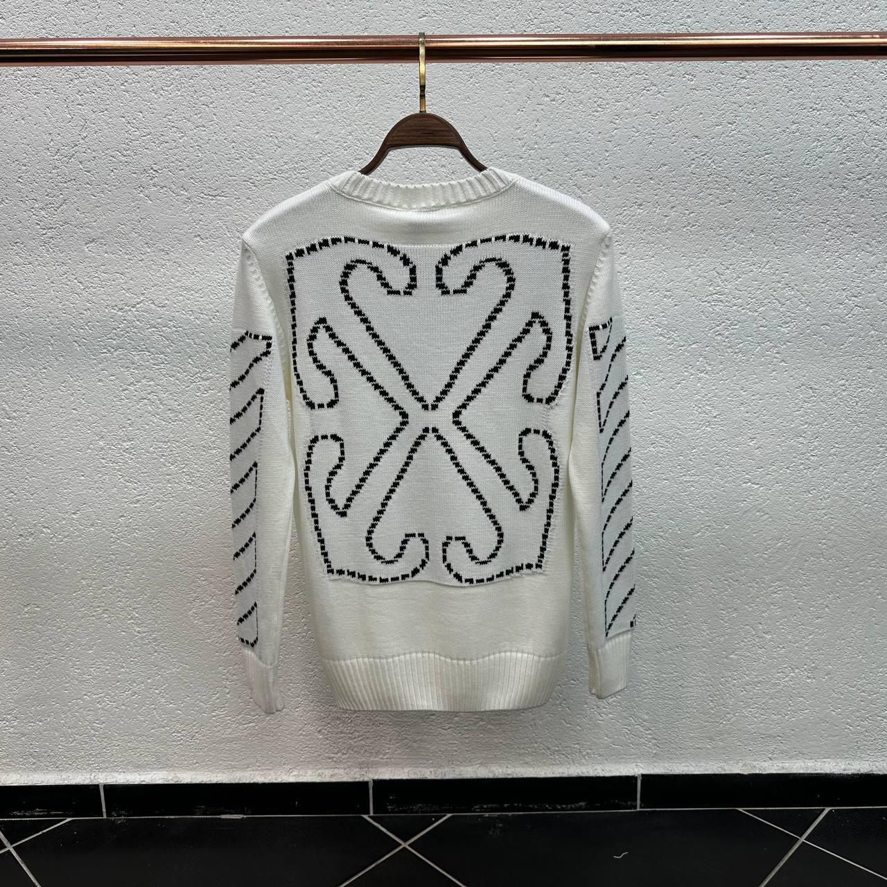 OFF-WHITE STITCHE ARROW DIAGS KNIT SWEATER