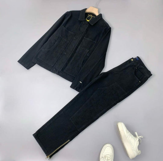 LOUIS VUITTON DENIM JACKET AND JEAN SET