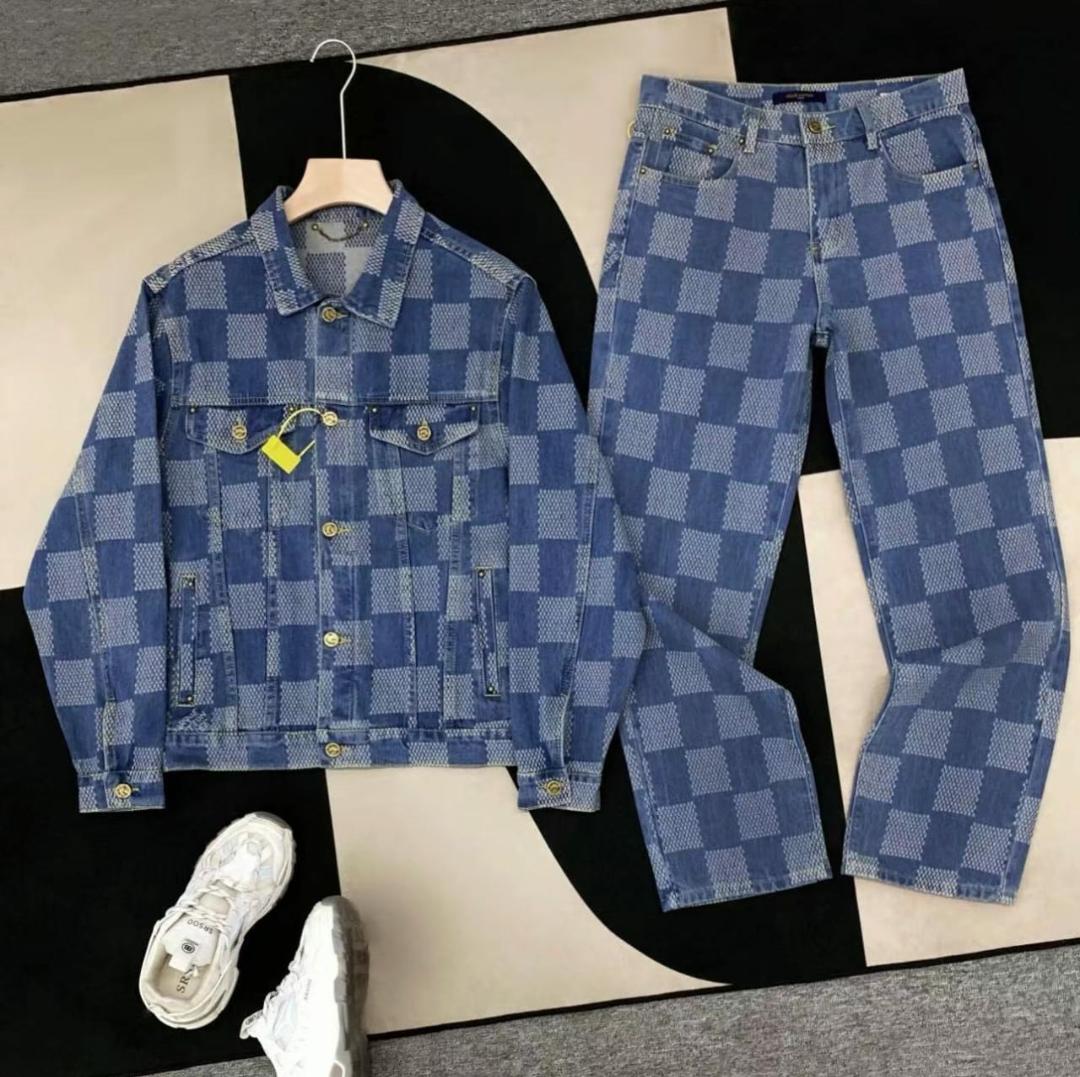 LV DAMIER DENIM TRACKSUIT