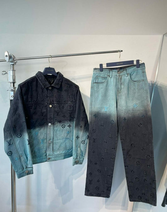 LV EMBROIDERED DENIM BLOUSON