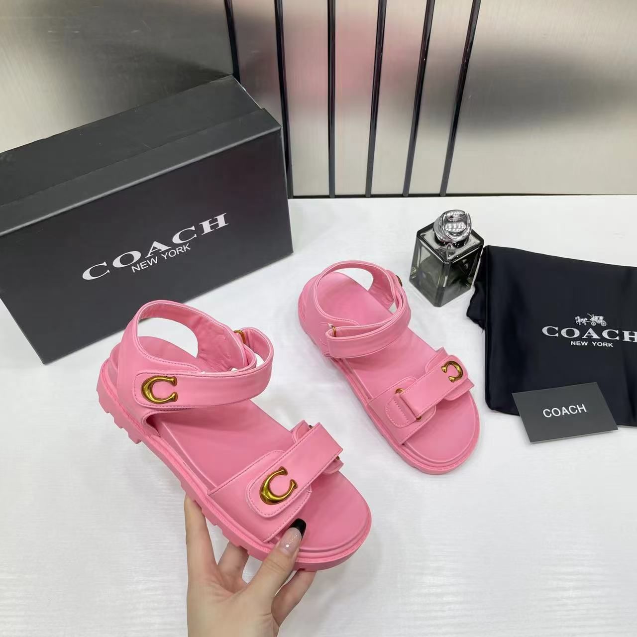 COACH BRYNN LOGO SANDALS