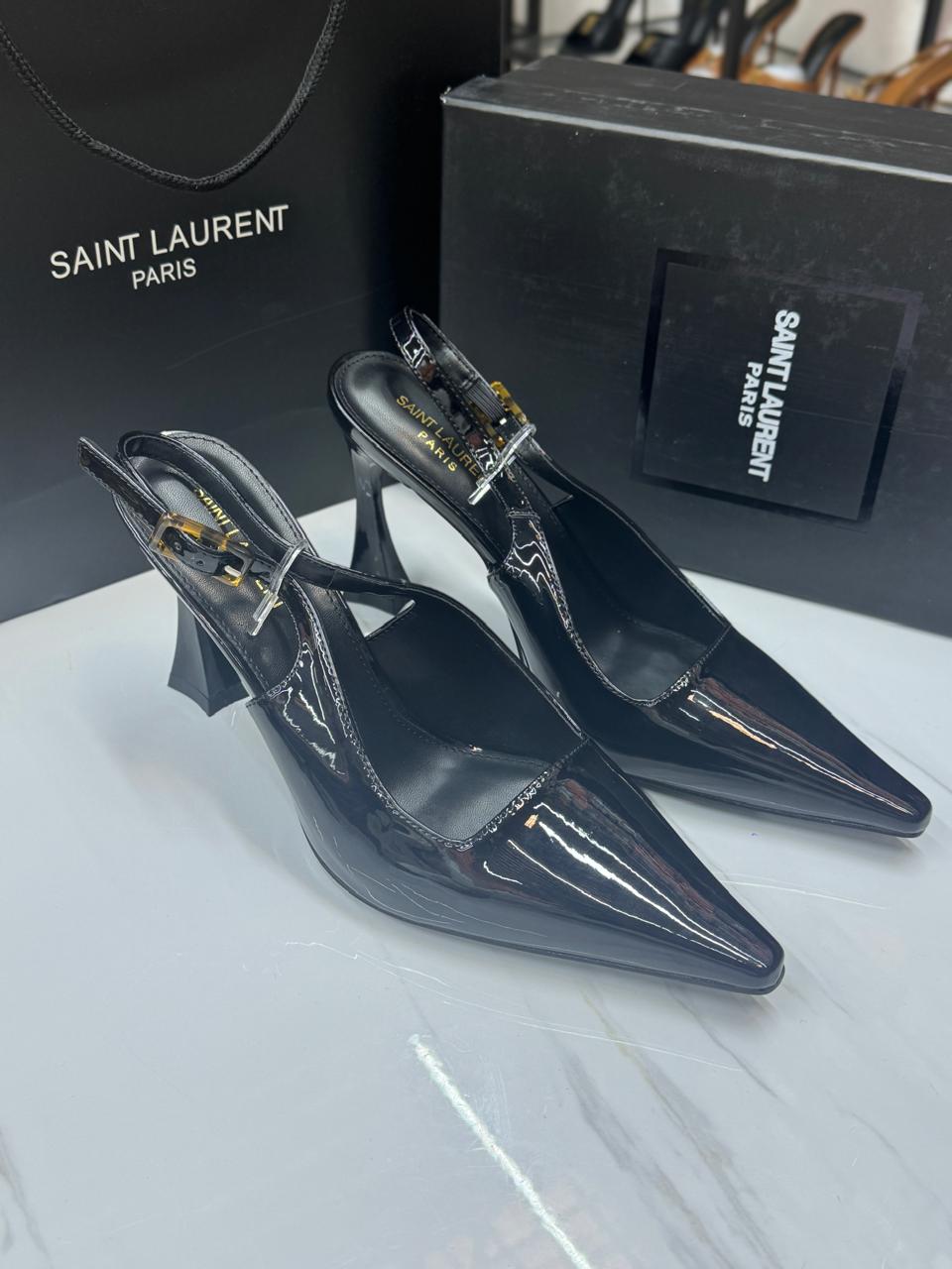 SAINT LAURENT LEE SLINGBACK PUMPS