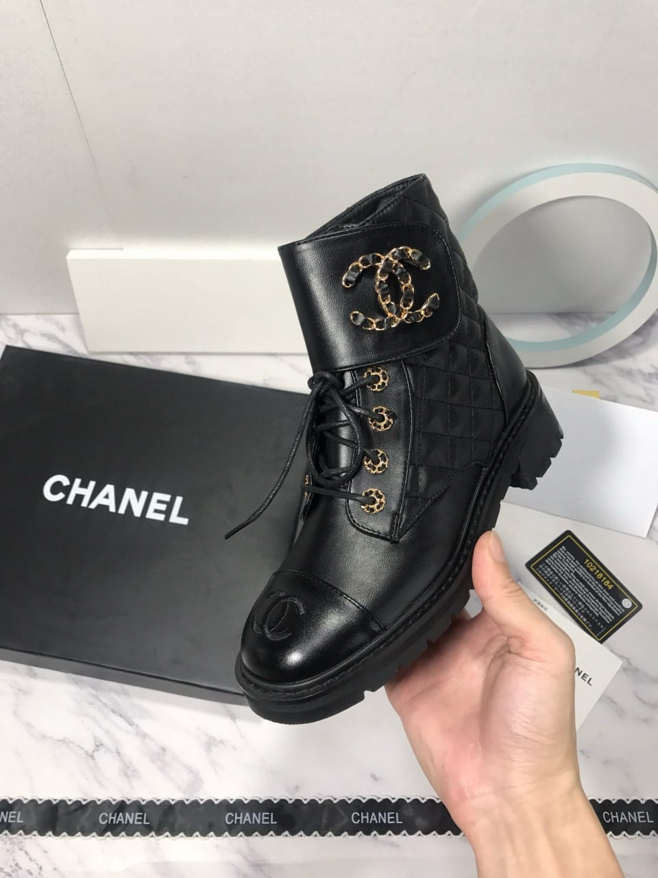 CHANEL METIER'S D'ART COMBAT BOOTS