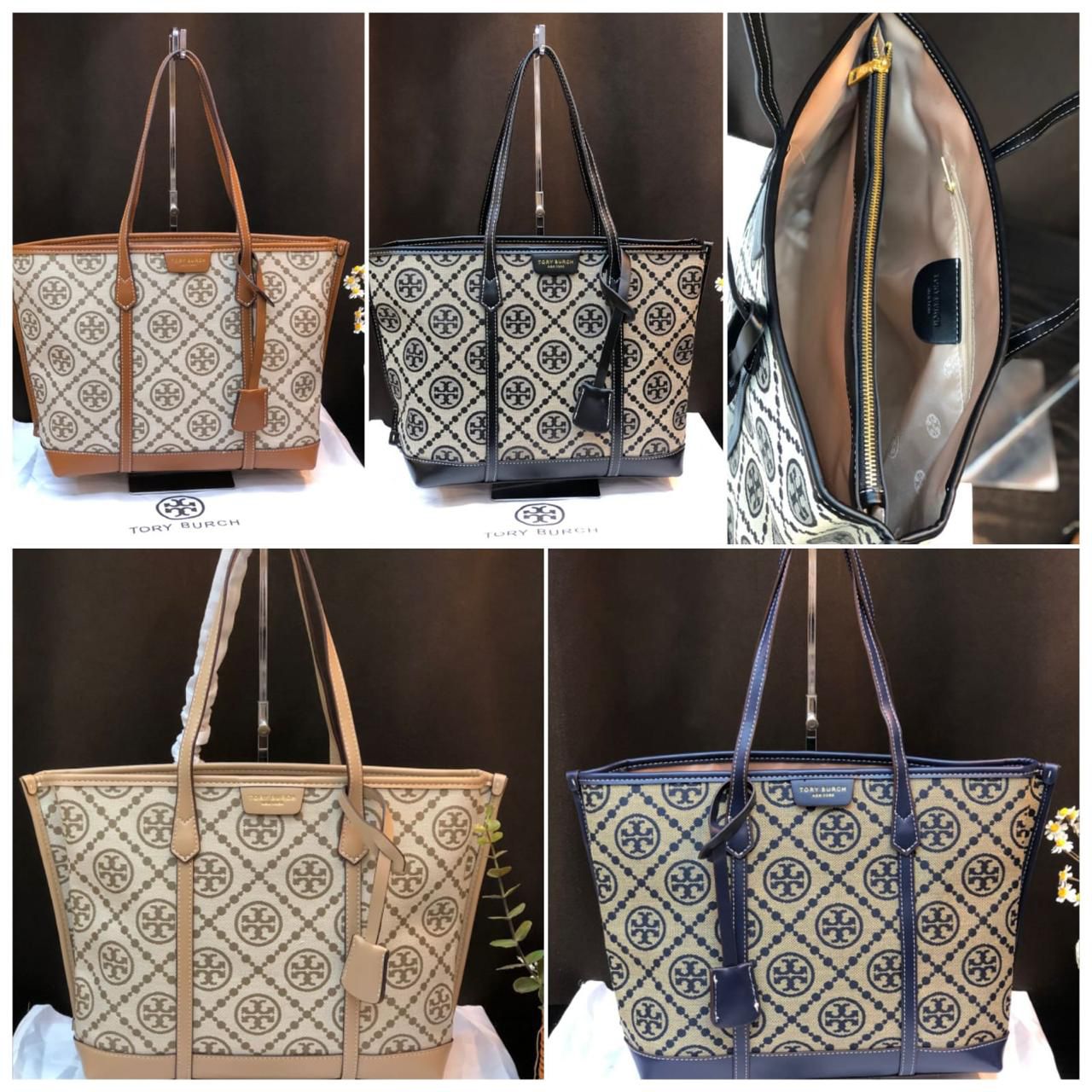 حقيبة TORY BURCH PERRY T MONOGRAM TRIPLE APARTMENT 