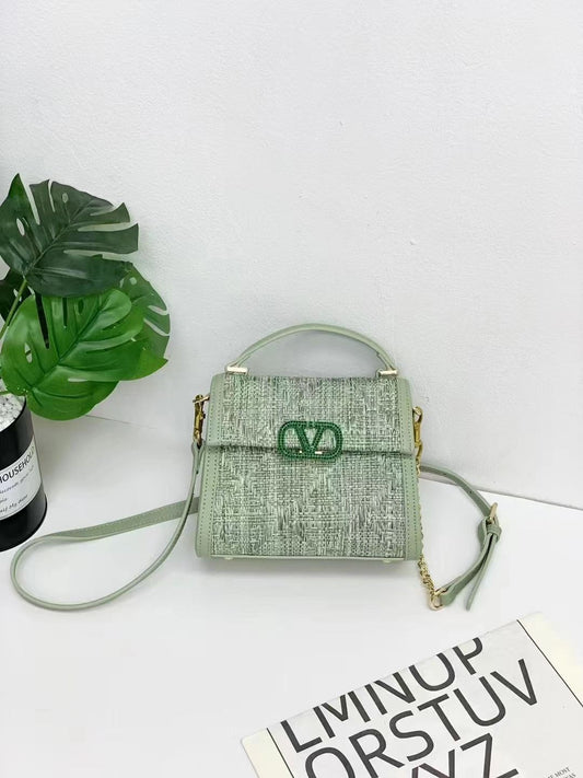 VALENTINO GARAVANI SMALL VSLING RAFFIA BAG