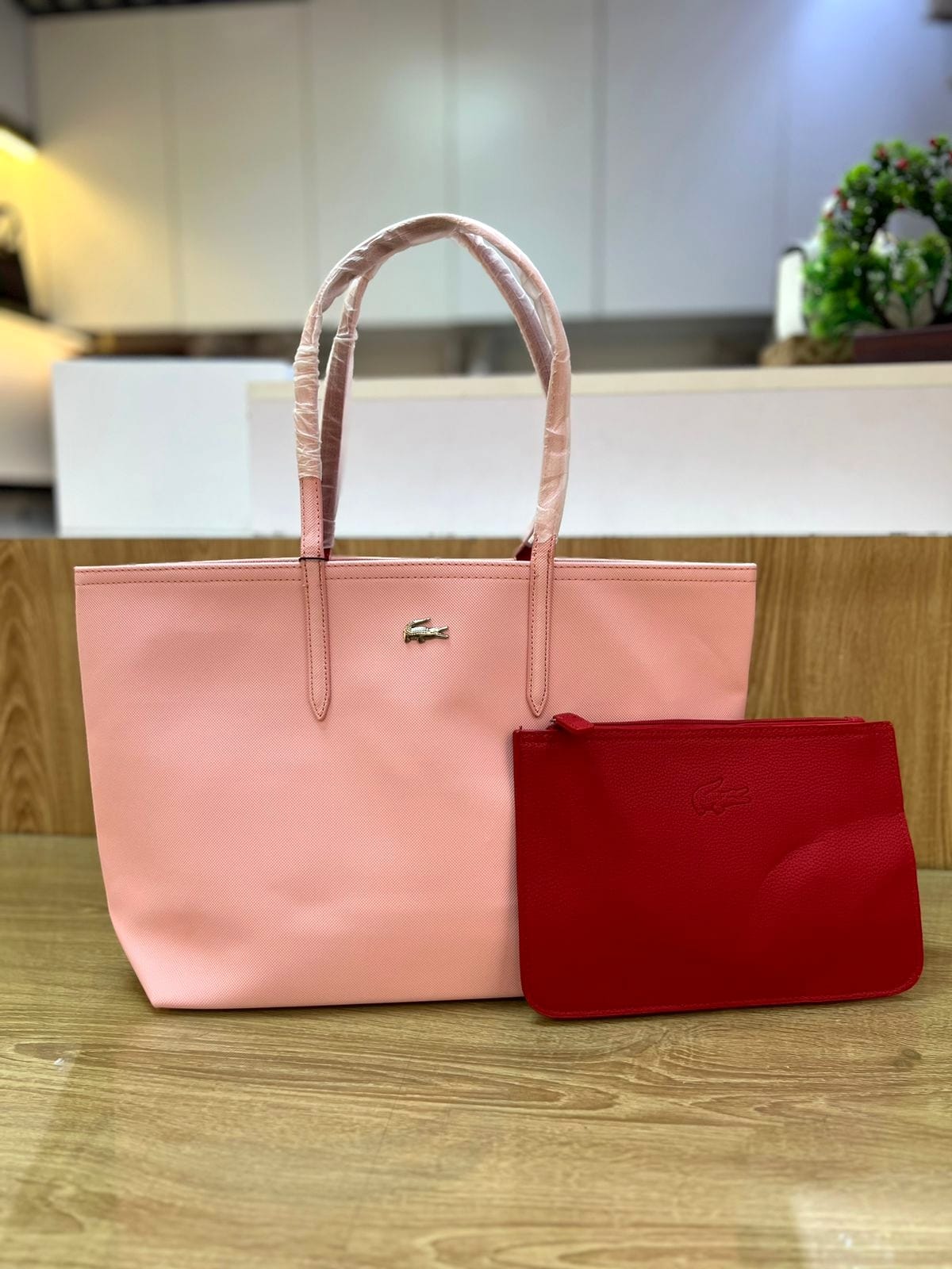 LACOSTE WOMEN L.12.12 CONCEPT ZIP TOTE BAG