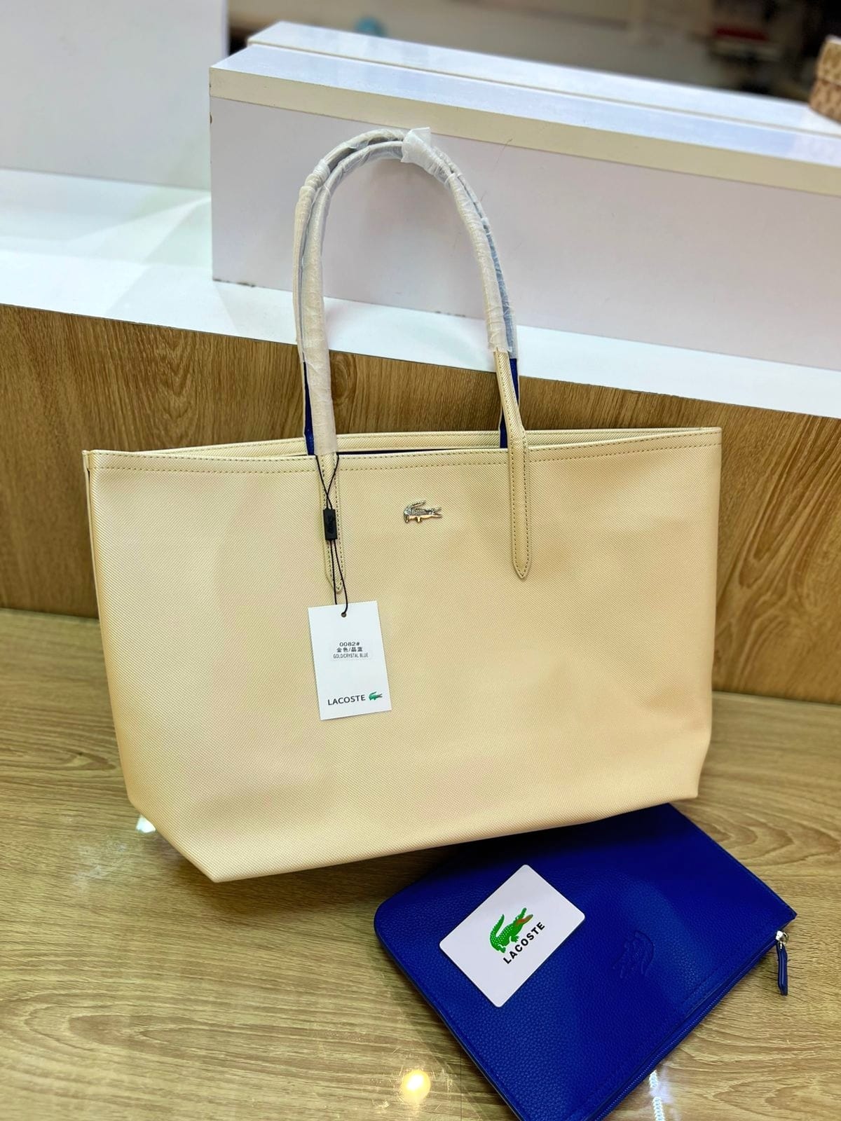 LACOSTE WOMEN L.12.12 CONCEPT ZIP TOTE BAG