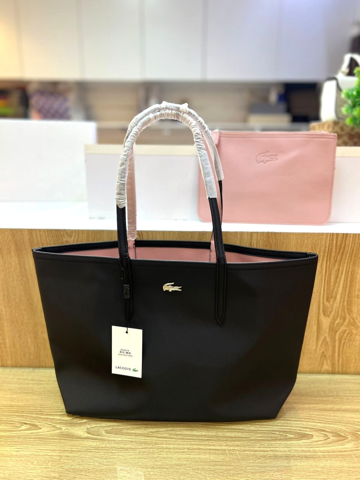 LACOSTE WOMEN L.12.12 CONCEPT ZIP TOTE BAG