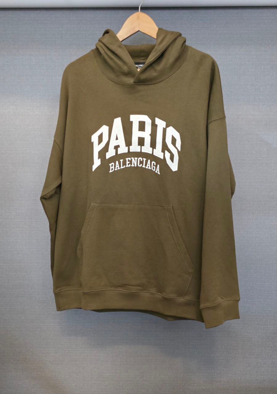 BALENCIAGA PARIS LOGO PRINT HOODIE