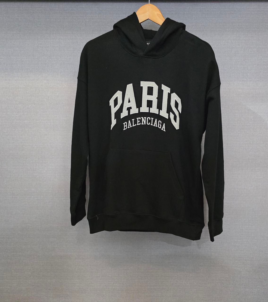 BALENCIAGA PARIS LOGO PRINT HOODIE