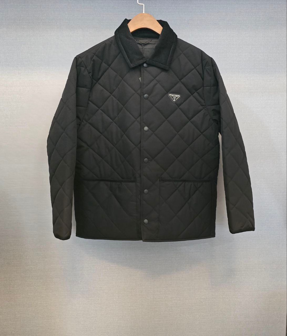 PRADA RE-NYLON AND COTTON GABARDINE JACKET