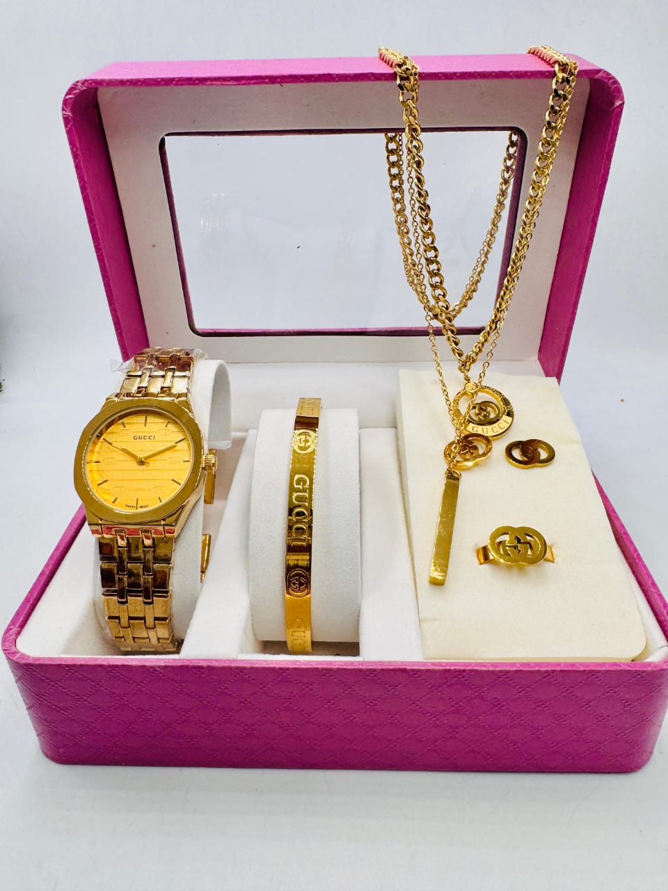 GUCCI G CHRONO LADIES WATCH SET