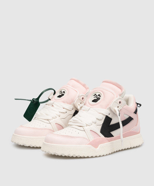 OFF-WHITE  MIDTOP SPONGE PINK LEATHER HIGH TOP