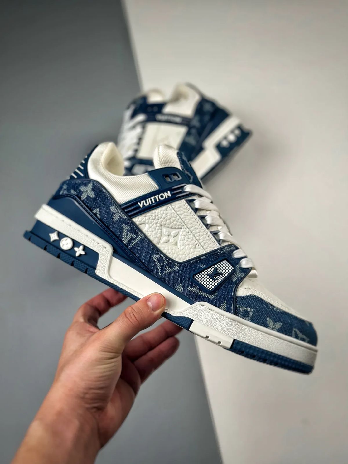 LV TRAINER SNEAKERS NAVY BLUE