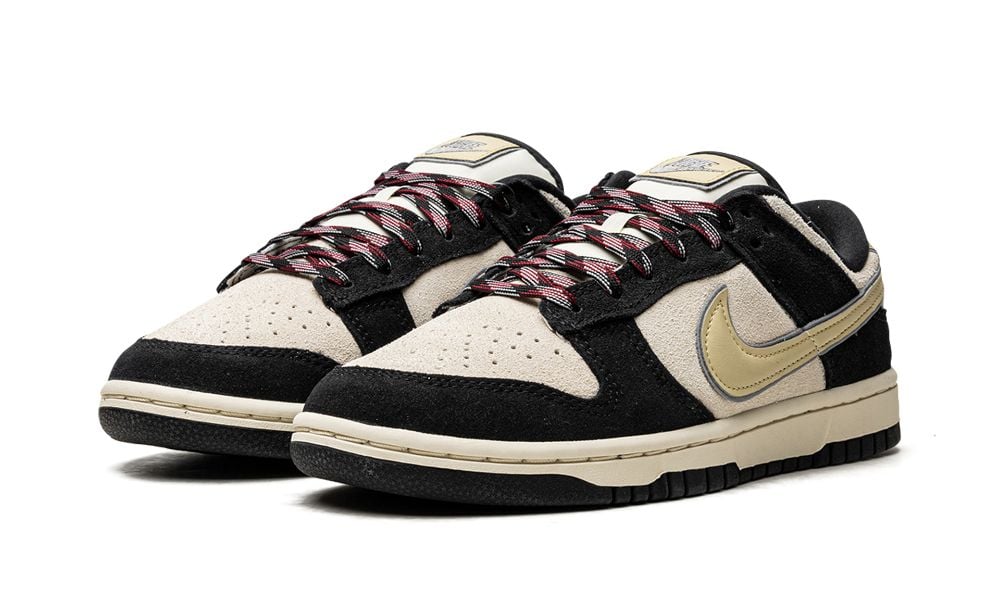 حذاء Nike SB Dunk Low LX باللون الأسود الكريمي