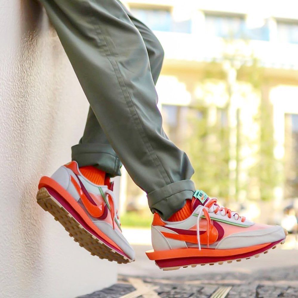 Nike LD Waffle Sacai Clot Net Orange Blaze